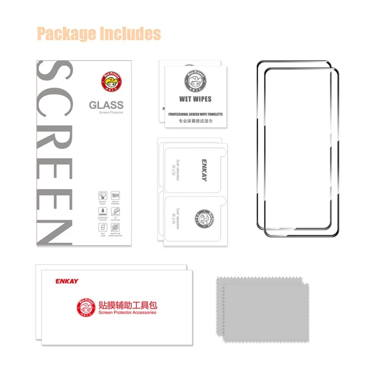 ENKAY HAT PRINCE 2Pcs For Google Pixel 9 Screen Protector 0.26mm 2.5D High Aluminium-Silicon Glass Film