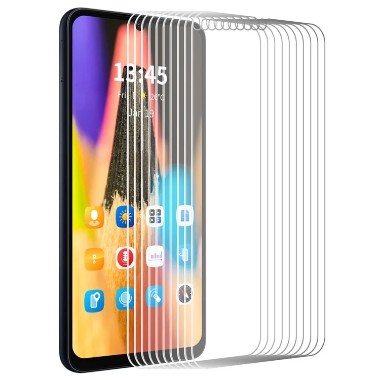 ENKAY HAT PRINCE 10Pcs For Samsung Galaxy A06 4G / A06 5G Screen Protector Anti-Fingerprint 9H Hardness Clear Film