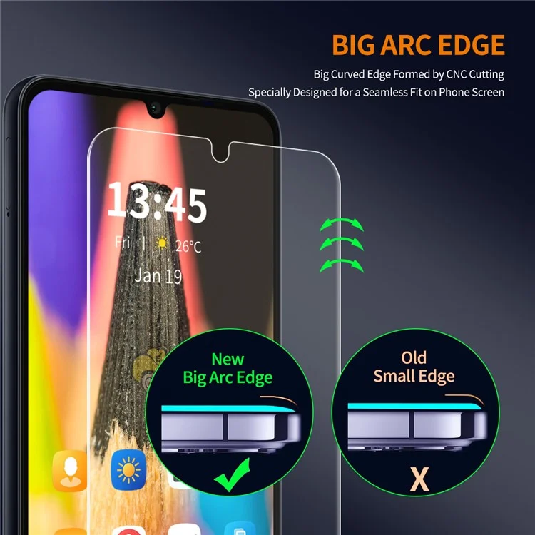 ENKAY HAT PRINCE For Samsung Galaxy A06 4G / A06 5G Screen Protector 9H Hardness High Aluminum-Silicon Glass Film