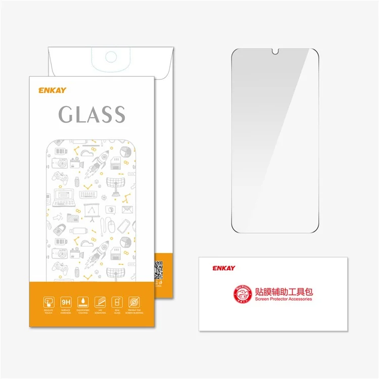 ENKAY HAT PRINCE For Samsung Galaxy A06 4G / A06 5G Screen Protector 9H Hardness High Aluminum-Silicon Glass Film