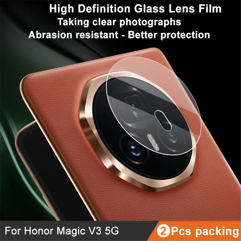 IMAK 2Pcs / Set for Honor Magic V3 5G Camera Lens Protector Ultra Clear Tempered Glass Lens Film