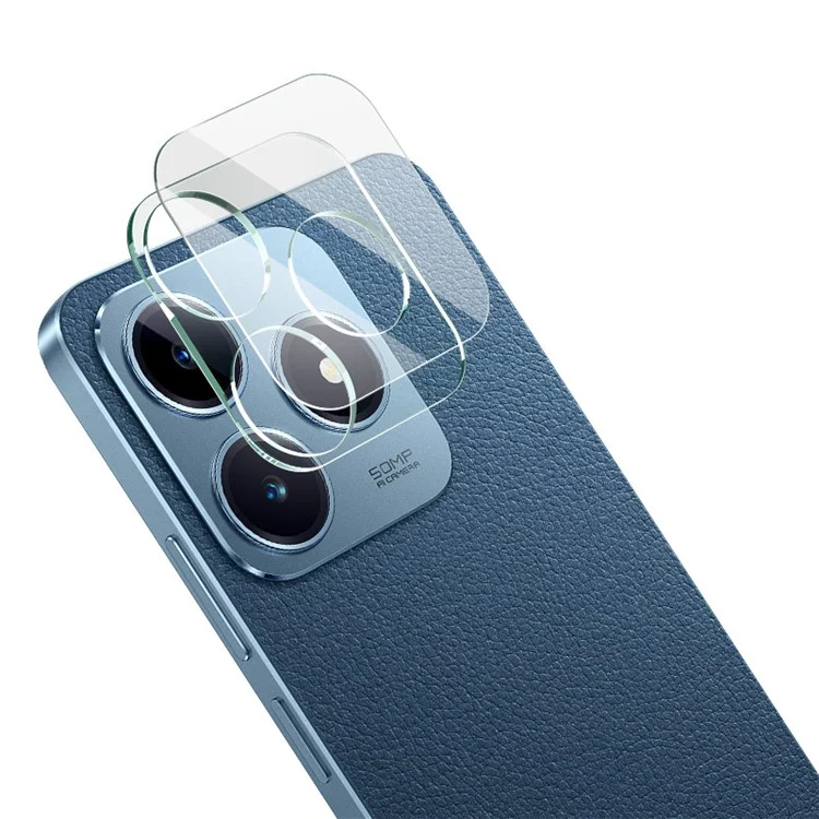 IMAK For Realme C63 4G Tempered Glass Lens Film+Acrylic Lens Cap Camera Lens Protector