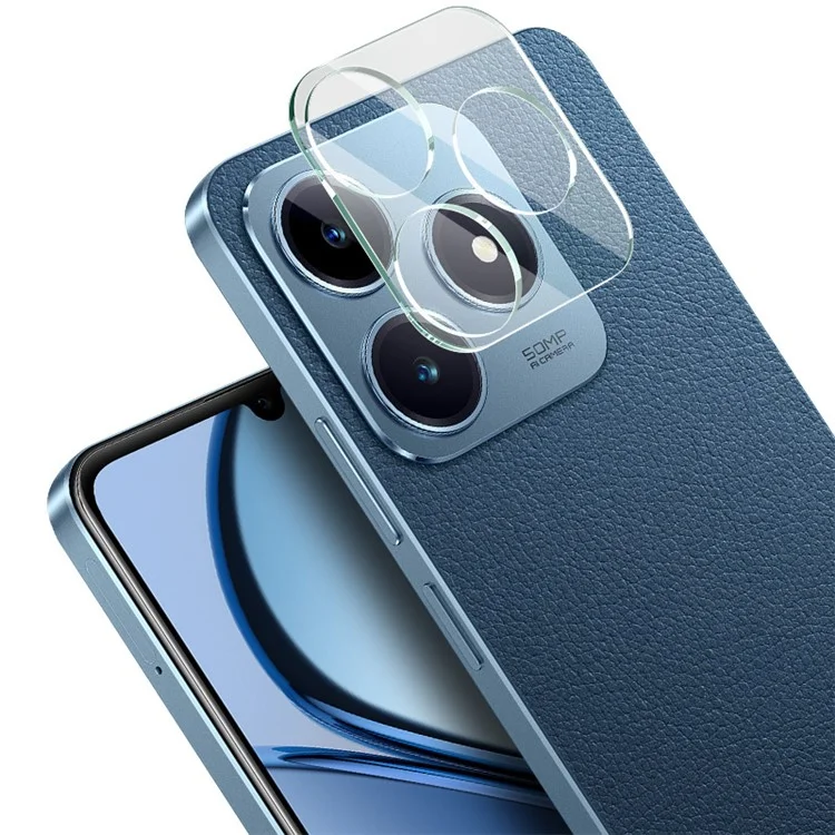IMAK For Realme C63 4G Tempered Glass Lens Film+Acrylic Lens Cap Camera Lens Protector