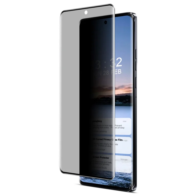 IMAK For Motorola Edge (2024) 5G Anti-Spy Tempered Glass Full Screen Protector 3D Curved Edge