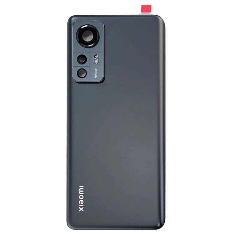 Para Xiaomi 12 5G / 12X 5G Tampa da Bateria Traseira com Anel da Câmera Capa de Lente Peça Sobressalente - Preto