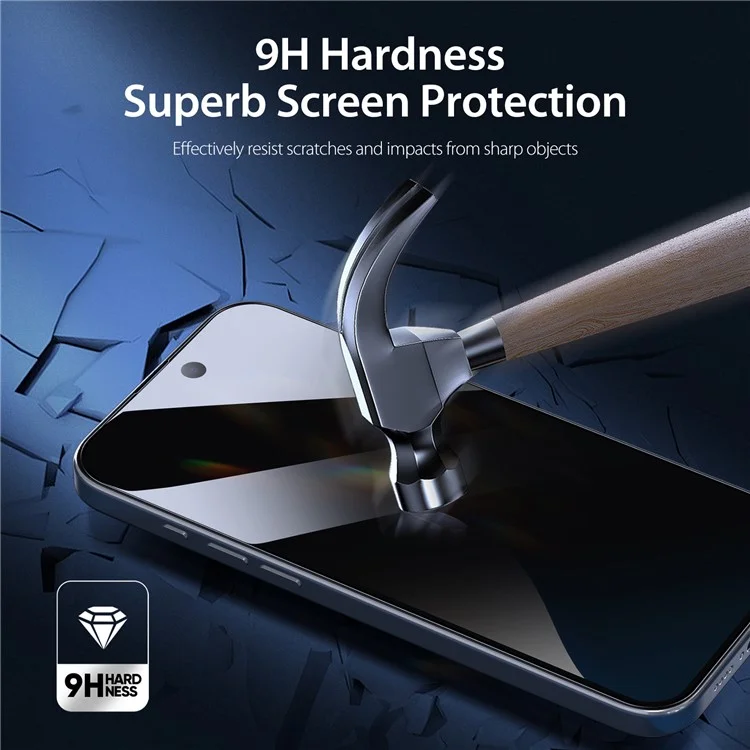 DUX DUCIS Para iPhone 16 Plus Film de Vidro Temperado Anti-Spy 2.5D Protetor de Tela Ultra-Fino