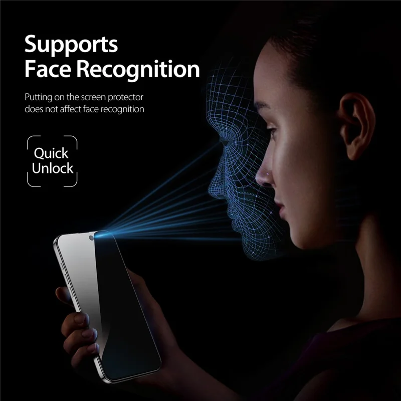 DUX DUCIS For iPhone 16 Anti Spy Full Screen Protector 2.5D Flat Screen Full Glue High Aluminium-silicon Glass Film