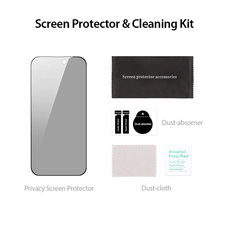 DUX DUCIS For iPhone 16 Anti Spy Full Screen Protector 2.5D Flat Screen Full Glue High Aluminium-silicon Glass Film