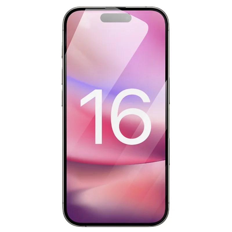 RURIHAI 10Pcs For iPhone 16 Plus High Aluminium-Silicon Glass Film 0.26mm 2.5D Secondary Hardening Screen Protector
