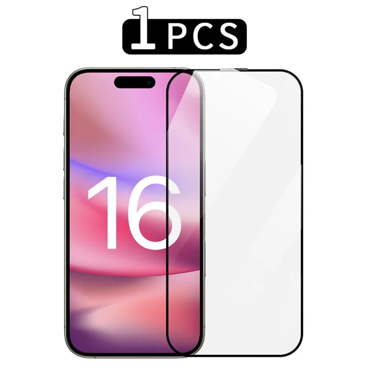 RURIHAI Per iPhone 16 Protezione Schermo Secondaria Temprata Alto Vetro di Alluminio-Silicio