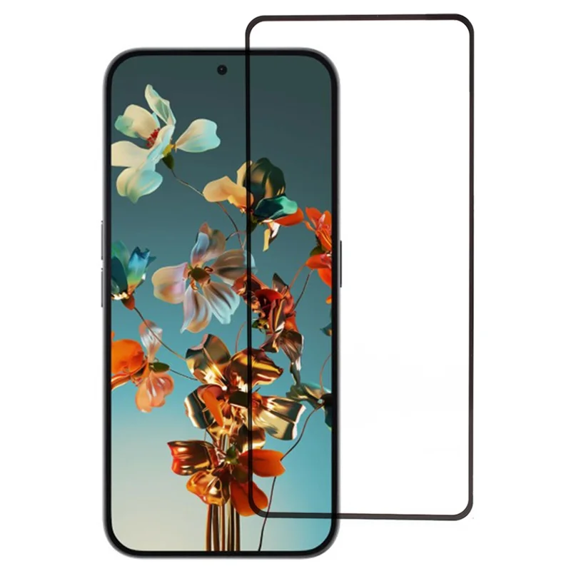 For Nothing Phone (2a) / (2a) Plus Tempered Glass Electroplating Anti-Fingerprint Silk Printing Full Glue Screen Protector