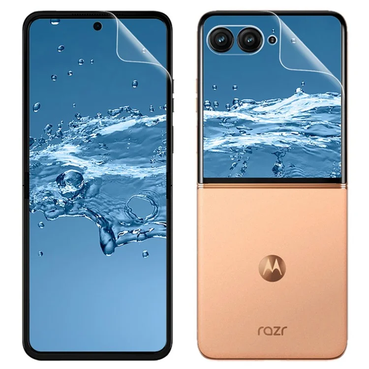 IMAK Hydrogel Film 4th Gen per Motorola Razr 50 Ultra 5G / Razr+ 2024 5G 1 Set TPU Screen Film (Schermo Principale+Schermo Secondario)