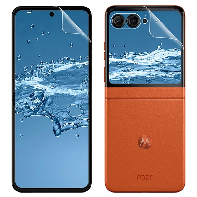 Film hydrogel IMAK 4ème génération pour Motorola Razr 50 5G / Razr 2024 5G 1 set de film d'écran TPU (écran avant + écran arrière)