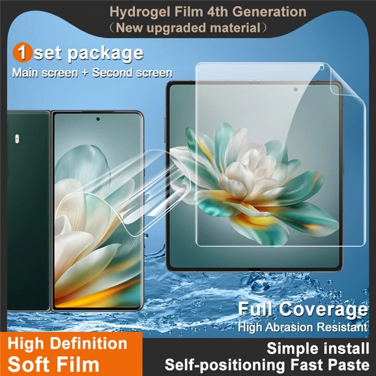IMAK Hydrogel Film 4th Gen for Honor Magic Vs3 5G / V3 5G 1 Set TPU Screen Film (Front Screen+Inner Large Screen)