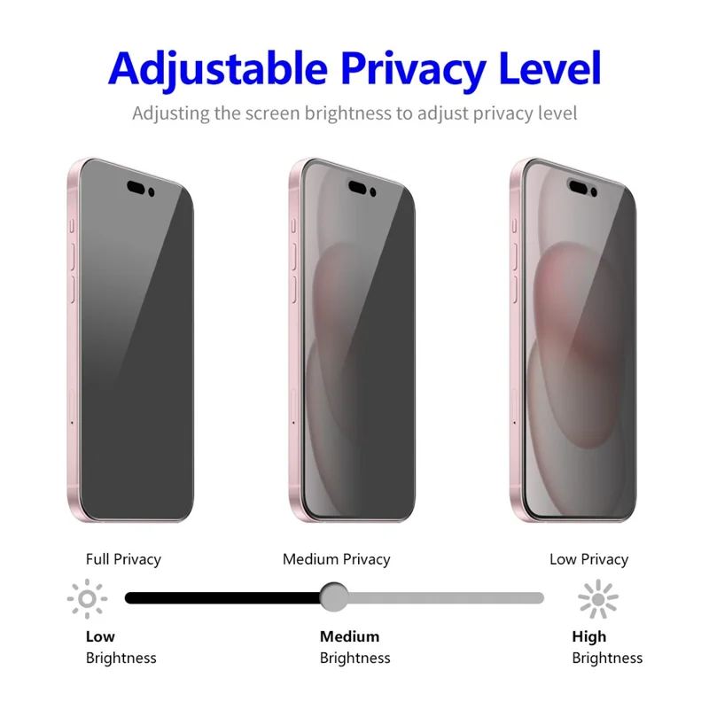 ENKAY HAT PRINCE For iPhone 16 Tempered Glass Film Anti-Spy Privacy Protection Screen Protector