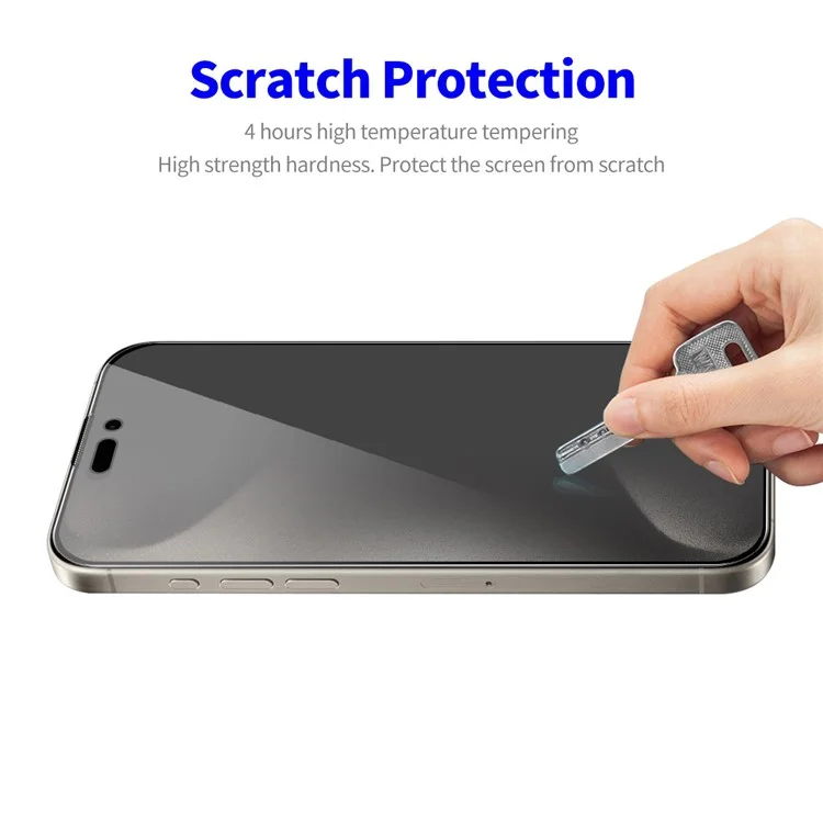 ENKAY HAT PRINCE 2Pcs Per iPhone 16 Pro Max Anti-Peep Full Screen Protector Silk Printing HD Clear Film