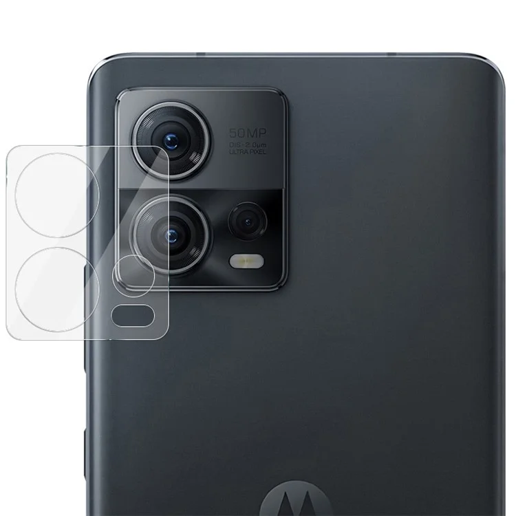 IMAK For Motorola Moto S30 Pro 5G / Edge 30 Fusion 5G Camera Lens Protector HD Clear Tempered Glass Film + Acrylic Lens Cap