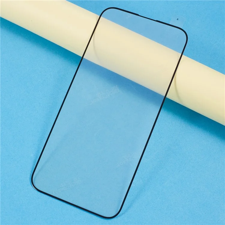 Per Iphone 16 Plus / 15 Più Film in Vetro Temperato Purple Light Black Edge Stamping Full Glue Screen Protector