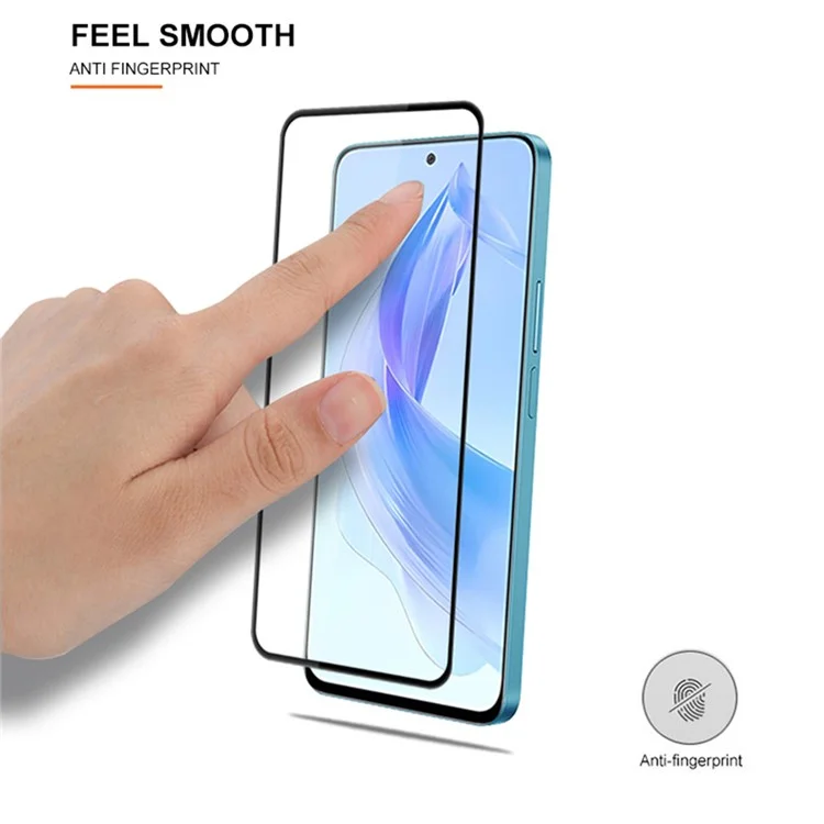 MOCOLO For Honor 90 Lite 5G Screen Protector Anti-Shatter Silk Printing Tempered Glass Film - Black