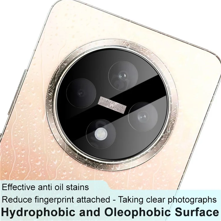 IMAK For Oppo Reno12 FS 5G / Reno12 F 5G Camera Lens Protector Tempered Glass HD Clear Lens Film (Black Version)