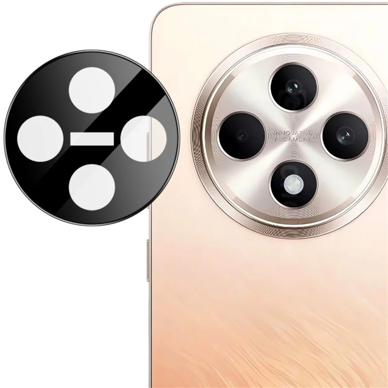 IMAK For Oppo Reno12 FS 5G / Reno12 F 5G Camera Lens Protector Tempered Glass HD Clear Lens Film (Black Version)