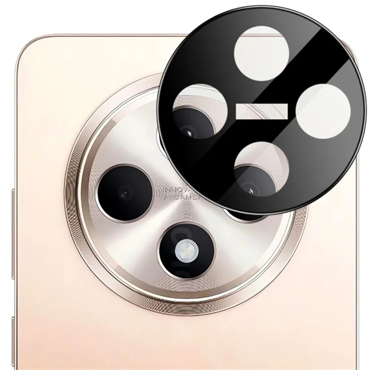 IMAK For Oppo Reno12 FS 5G / Reno12 F 5G Camera Lens Protector Tempered Glass HD Clear Lens Film (Black Version)