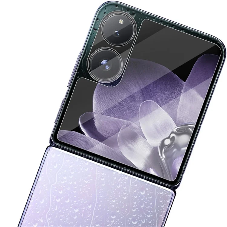 IMAK para Xiaomi Mix Flip 5G Película para Lente de Cámara con Tapa de Lente Acrílica + Protector de Pantalla Pequeño
