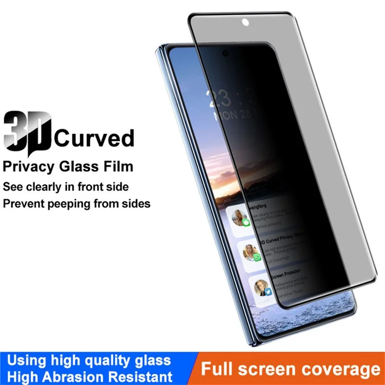 IMAK For Xiaomi Mix Fold 4 5G Anti-Spy Tempered Glass Full Screen Protector 3D Curved Edge
