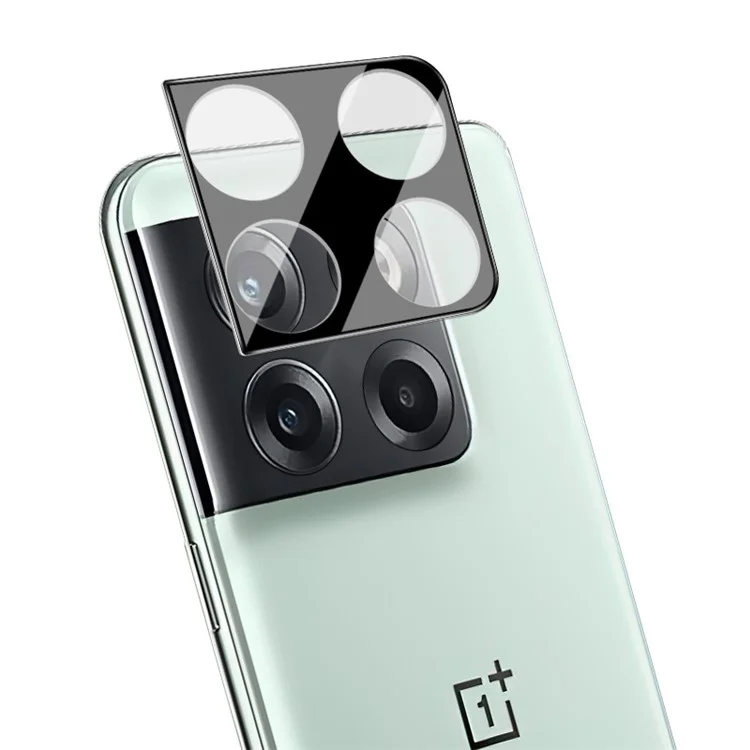IMAK Camera Lens Protector per OnePlus Ace Pro 5G / 10T 5G, Pellicola in vetro temperato HD trasparente + Coperchio per obiettivo in acrilico (Versione Nera)