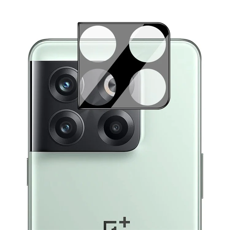 IMAK Camera Lens Protector per OnePlus Ace Pro 5G / 10T 5G, Pellicola in vetro temperato HD trasparente + Coperchio per obiettivo in acrilico (Versione Nera)