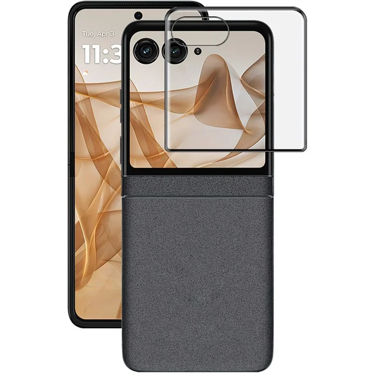 IMAK per Motorola Razr 50 5G / Razr 2024 5G Protezione dello schermo posteriore in vetro temperato curvo 3D