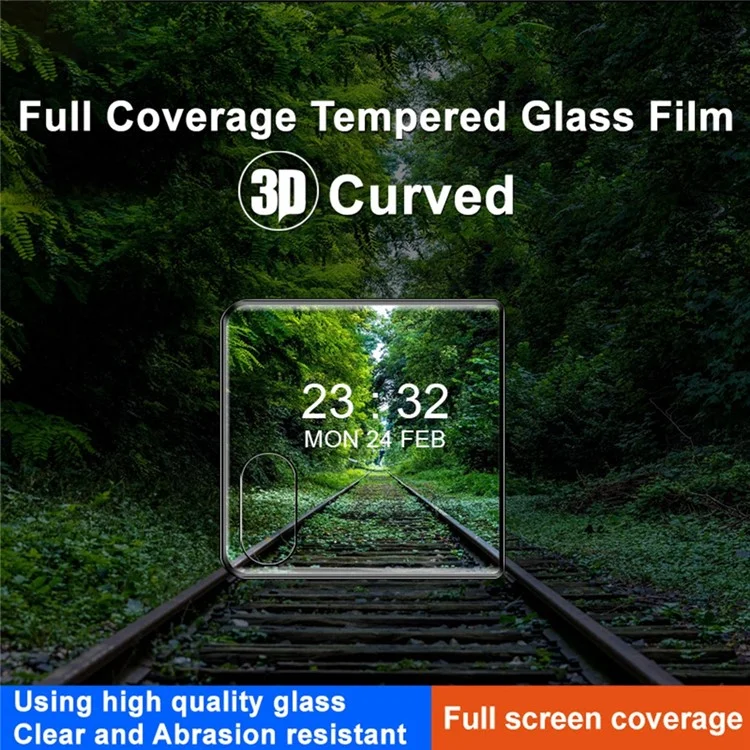IMAK per Motorola Razr 50 5G / Razr 2024 5G Protezione dello schermo posteriore in vetro temperato curvo 3D