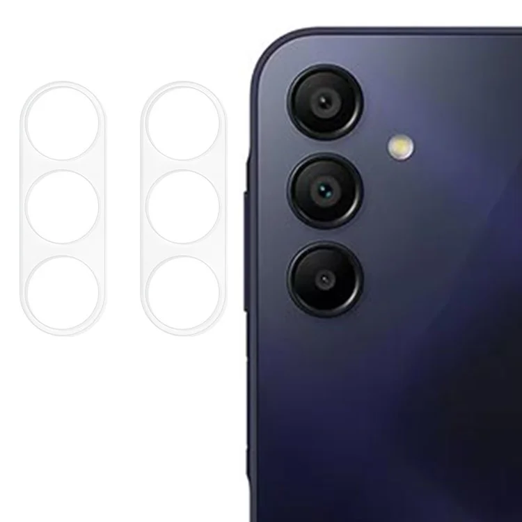 2Pcs Para Samsung Galaxy A16 5G / A16 4G Protetor de Lente da Câmera Borda Curva 3D Antirrisco Película de Vidro Temperado para Lente