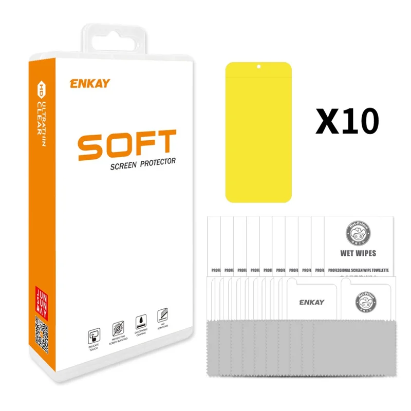 ENKAY HAT PRINCE 10 stk til Xiaomi Redmi K70 Ultra Skærmværn TPE+PET+TPU Hydrogel Beskyttende Film