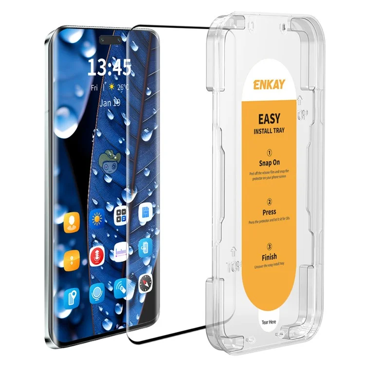 ENKAY HAT PRINCE für Xiaomi 14 Civi 5G / Civi 4 Pro 5G Bildschirmschutz einfache Installation Siebdruck Hochaluminium-Silizium-Glasfolie