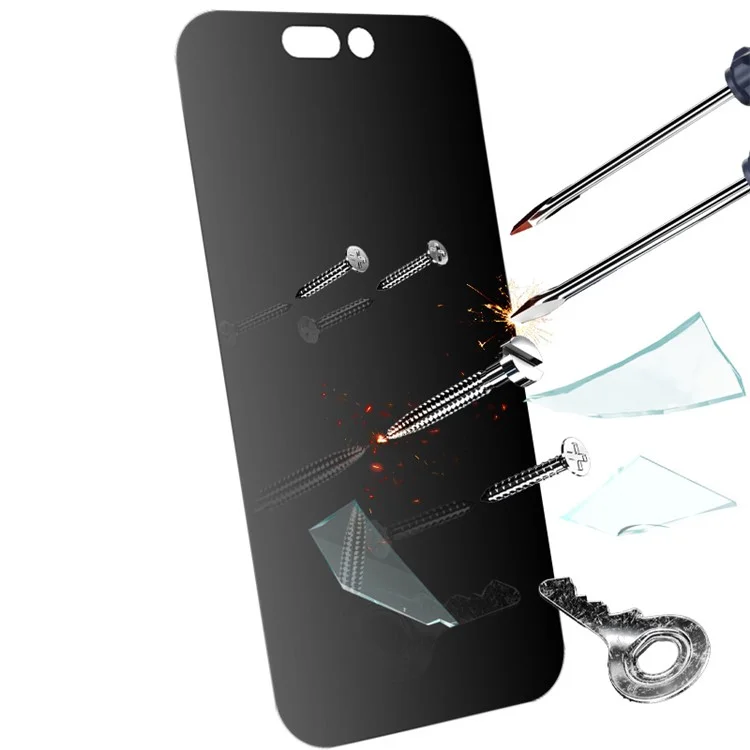 RURIHAI Per iPhone 16 Pellicola Protettiva dello Schermo 180 Gradi Anti-spia Ultra-Trasparente