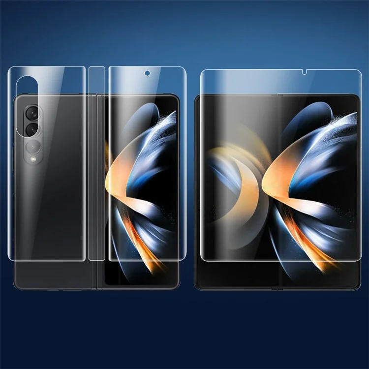 Enkay Hat Prince 4pcs / Definido Para Samsung Galaxy Z Fold4 5g HD Elastic Anti-explosão Protetor Soft TPE+PET+TPU Clue Filme Completa Completa Film