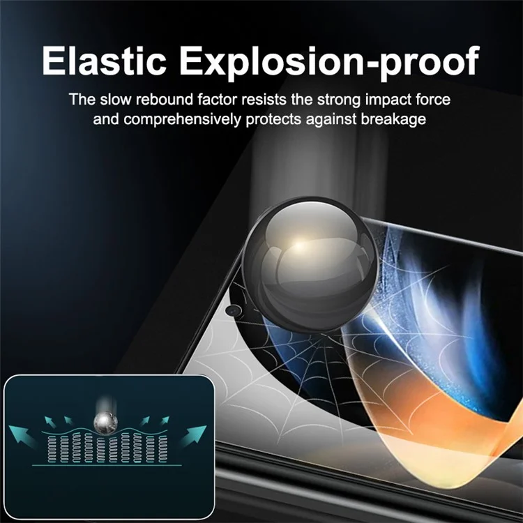 Enkay Hat Prince 4pcs / Definido Para Samsung Galaxy Z Fold4 5g HD Elastic Anti-explosão Protetor Soft TPE+PET+TPU Clue Filme Completa Completa Film