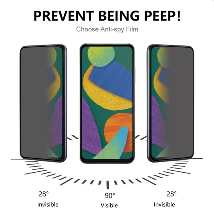 RURIHAI For iPhone 16 360 Degree Anti-Spy Screen Protector Silk Printing Full Cover Film