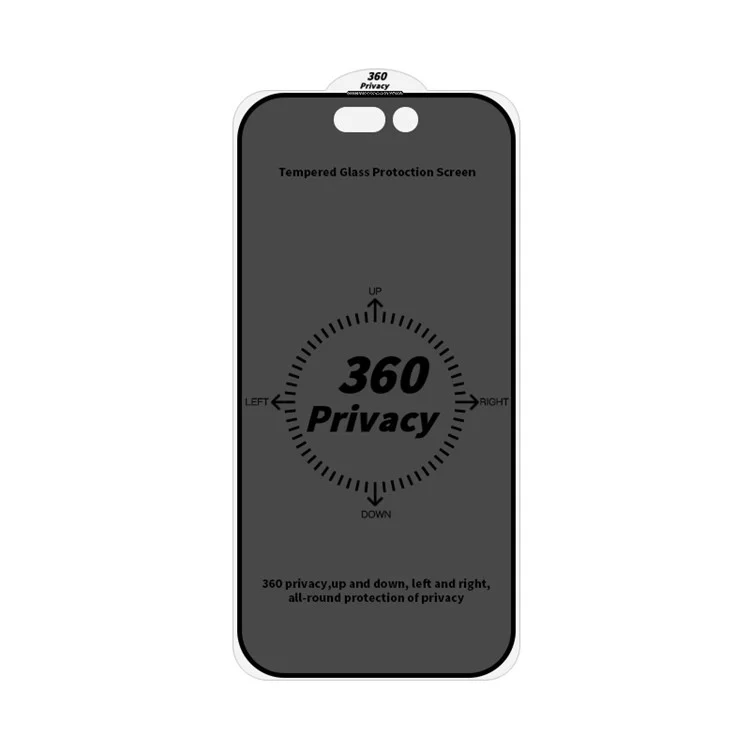 Rurihai Для Iphone 16 Pro Max 360 Градусов Против Spy Screction Protector Silk Printing Full Cover Film
