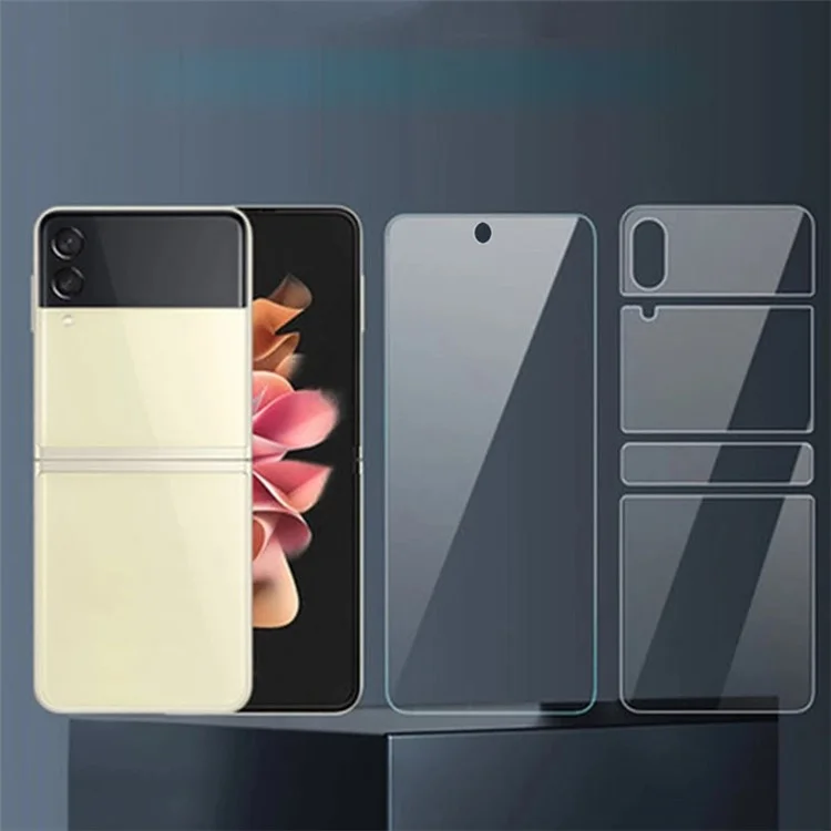 ENKAY HAT PRINCE 5Pcs / Set per Samsung Galaxy Z Flip4 5G Ultra Clear Screen Protector Soft TPE+PET+TPU Full Glue Full Covering Sensitive Touch Hydrogel Film
