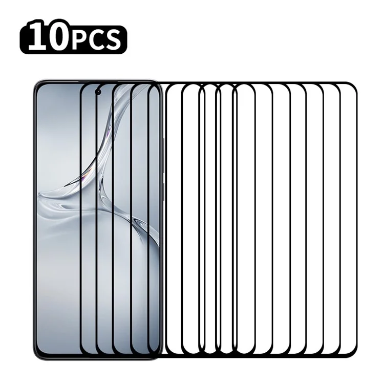 RURIHAI 10Pcs For Oppo K12x 5G (India) High Aluminium-Silicon Glass Film 0.26mm 2.5D Secondary Hardening Screen Protector