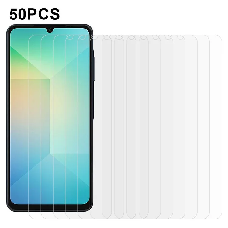 Bulk Purchasing 50Pcs for Samsung Galaxy F06 5G / M06 5G / A06 4G / A06 5G Screen Protector Ultra Clear Full Glue Tempered Glass Film