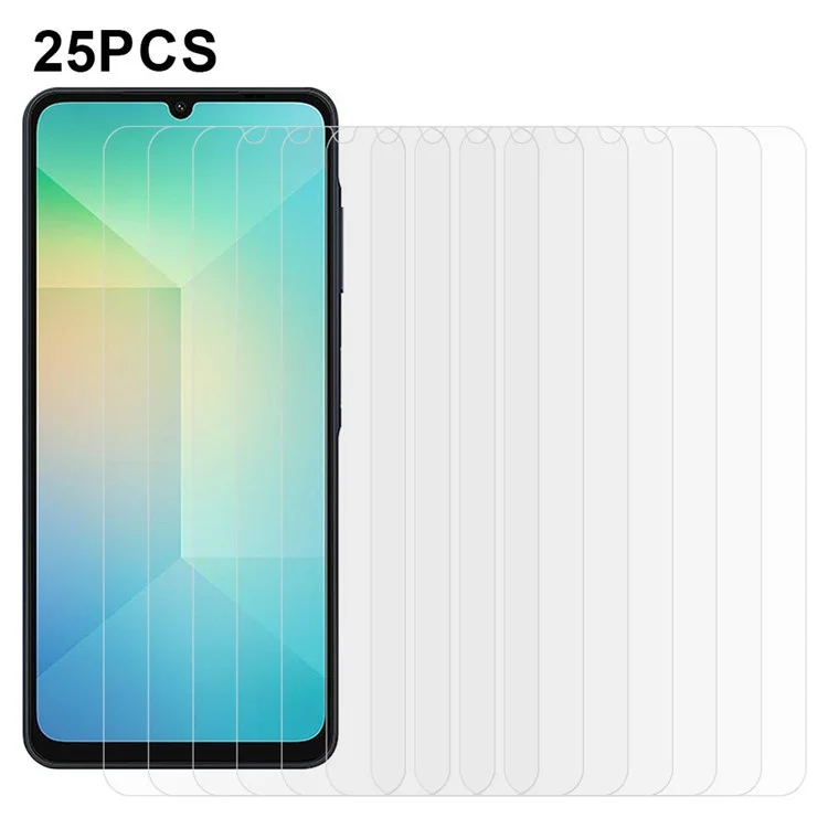 Bulk Purchasing 25Pcs for Samsung Galaxy F06 5G / M06 5G / A06 4G / A06 5G Tempered Glass Screen Protector High Definition