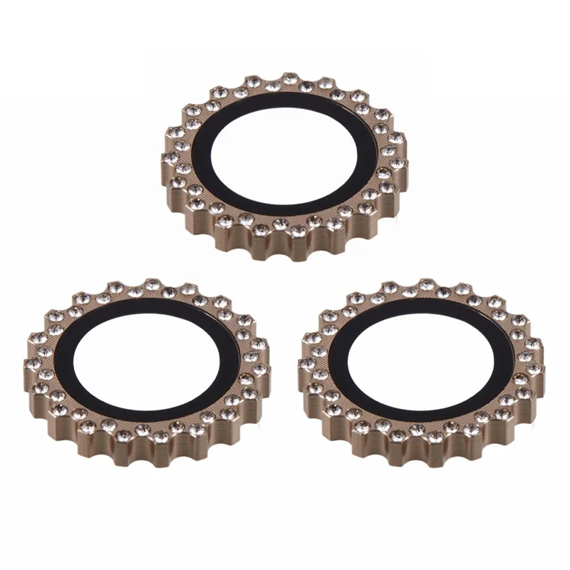 3pcs / Definir Para Iphone 16 Pro Max Camera Lens Protector Shape Shorth Decor Decor Corning Gorilla Glass Lens Film - Ouro