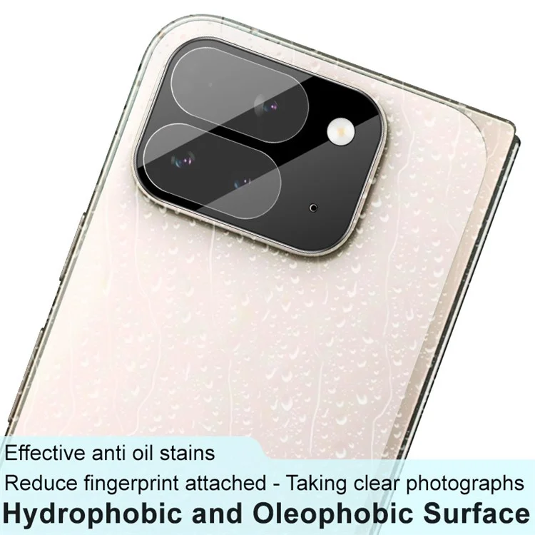 IMAK per Google Pixel 9 Pro Fold 5G Protezione Lente Fotocamera Vetro Temperato HD Pellicola Trasparente (Versione Nera)
