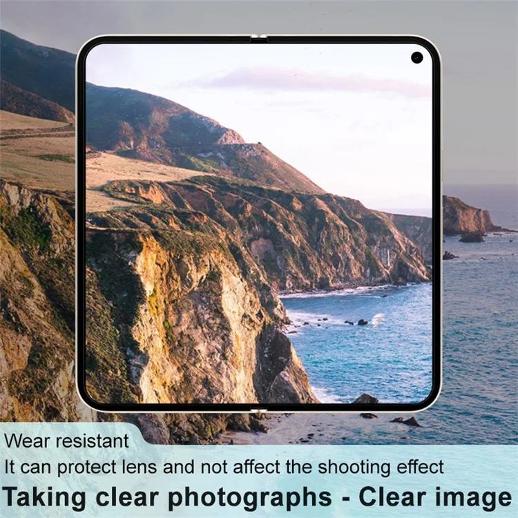 IMAK per Google Pixel 9 Pro Fold 5G Protezione Lente Fotocamera Vetro Temperato HD Pellicola Trasparente (Versione Nera)