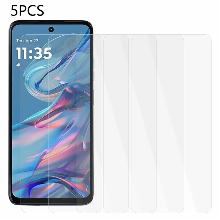 5pcs Para Motorola Moto G45 5G Protetor de Tela 0,3mm 2,5d Filme Transparente de Vidro Temperado