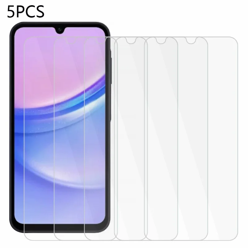 5 Pièces pour Samsung Galaxy A16 5G / A16 4G Protecteur d'écran 0,3 mm 2,5D Verre trempé Film transparent