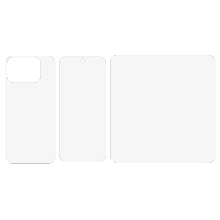 Защитная плёнка для экрана Google Pixel 9 Pro Fold 5G, набор из передней и задней панелей, полное покрытие TPU+PET Hydrogel